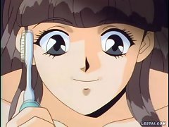 Sexy Anime Brunette Cries As Her Wet Clit Throbs