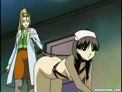 Sexy Anime Nurse In A Lead Pissing